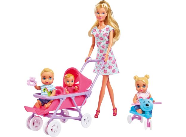 ست عروسک 29 سانتی Steffi Love مدل Baby World با 3 کودک, image 4