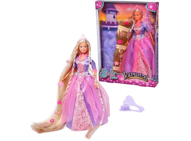 عروسک 29 سانتی Steffi Love مدل Rapunzel با لباس بنفش, تنوع: 105738831-Purple, image 