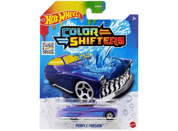 ماشین تغییر رنگ دهنده Hot Wheels سری Colour Shifters مدل Purple Passion, تنوع: BHR15-Purple Passion, image 