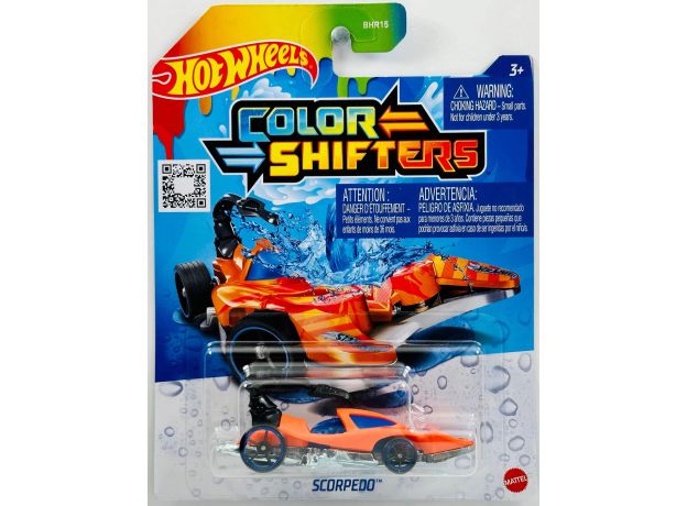 ماشین تغییر رنگ دهنده Hot Wheels سری Colour Shifters مدل 57 Scorpedo, تنوع: BHR15-Scorpedo, image 