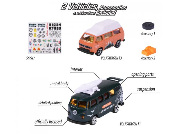 پک دوتایی ماشين های ماجراجویی Majorette مدل Volkswagen, تنوع: 212055006-Orange and Black, image 4