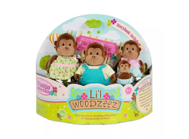 خانواده 4 نفری میمون های Li'l Woodzeez مدل O’Funnigan, image 