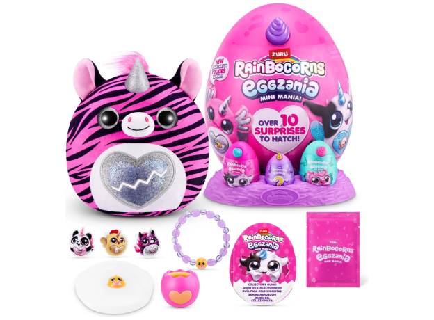 عروسک سورپرایزی رینبوکورنز RainBocoRns سری Eggzania Mini Mania با شاخ بنفش, تنوع: 9296-Purple, image 3