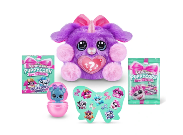 عروسک سورپرایزی رینبوکورنز RainBocoRns سری Puppycorn Bow Surprise با شاخ بنفش, تنوع: 9269 - Purple, image 9