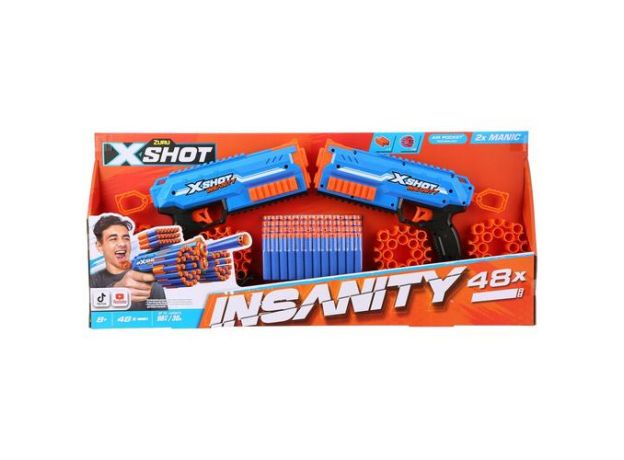 تفنگ دوقلو ایکس شات X-Shot سری Insanity مدل Manic, تنوع: 36642 - Manic, image 7