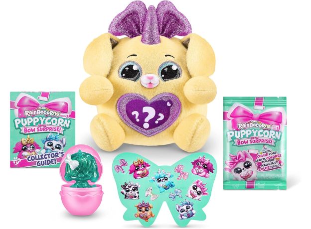 عروسک سورپرایزی رینبوکورنز RainBocoRns سری Puppycorn Bow Surprise با شاخ بنفش, تنوع: 9269 - Purple, image 8