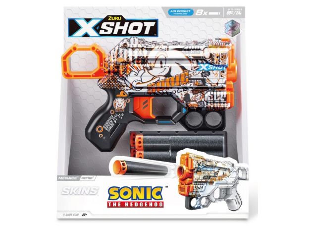 تفنگ ایکس شات X-Shot سری Skins مدل Retro Sonic, تنوع: 36660-Retro Sonic, image 