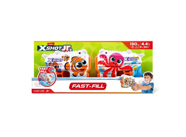 تفنگ دو قلو آبپاش کودکانه ایکس شات X-Shot jr سری Fast Fill, image 10