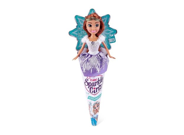 عروسک قیفی پرنسس برفی Sparkle Girlz مدل Winter Princess با لباس بنفش, تنوع: 24112 - Winter Princess Purple, image 3