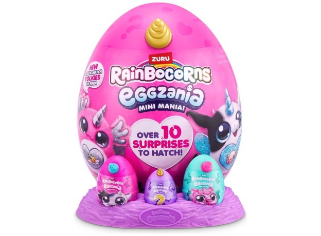 عروسک سورپرایزی رینبوکورنز RainBocoRns سری Eggzania Mini Mania با شاخ طلایی, تنوع: 9296-Gold, image 