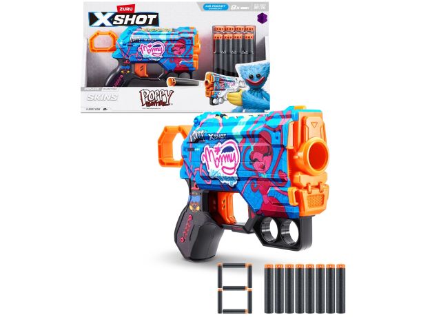 تفنگ ایکس شات X-Shot سری Skins مدل Game Time Poppy, تنوع: 36662 - Game Time Poppy, image 