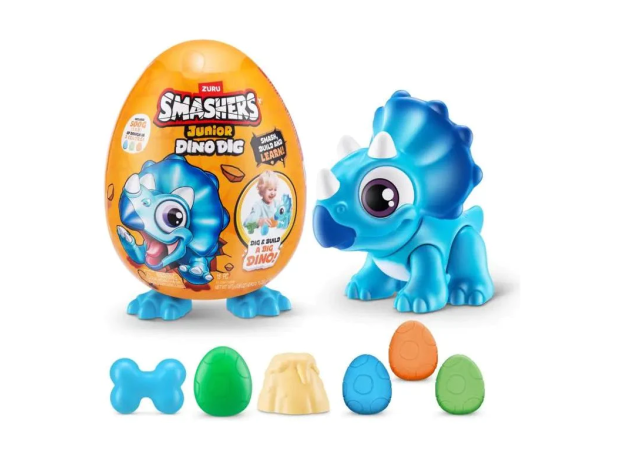 تخم دایناسور اسمشرز Smashers سری Junior Dino Dig آبی, تنوع: 74116-Blue, image 