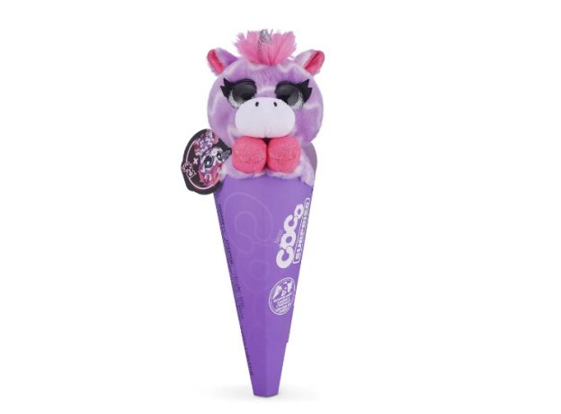 زیگی عروسک قیفی یونیکورن بنفش Coco Cones Neon, تنوع: 9609-Ziggy, image 