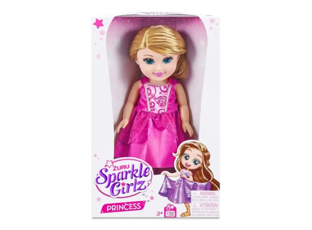 عروسک 33 سانتی پرنسسی Sparkle Girlz مدل Princess با لباس صورتی, تنوع: 100287 - Dark Pink, image 2