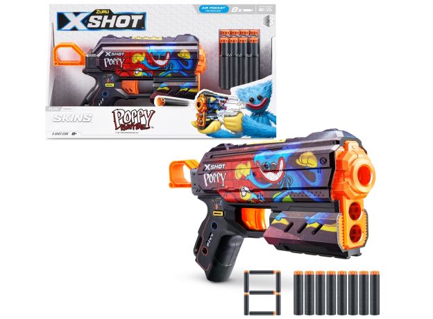 تفنگ ایکس شات X-Shot سری Skins مدل Poppy Playtime Toony, تنوع: 36649 - Poppy Playtime Toony, image 