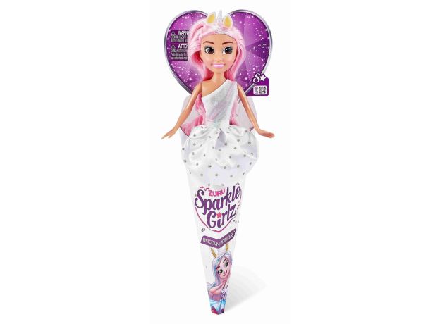 عروسک قیفی یونیکورن Sparkle Girlz مدل Unicorn Princess با موی صورتی, تنوع: 24895 - Unicorn Princess Pink, image 