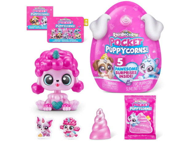 عروسک سورپرایزی رینبوکورنز RainBocoRns سری Pocket Puppycorns 5 سورپرایزی با شاخ صورتی, تنوع: 9285 - pink, image 2