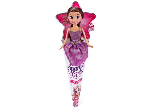 عروسک قیفی پرنسسی Sparkle Girlz مدل Princess با لباس بنفش, تنوع: 24105 - Princess Purple, image 3