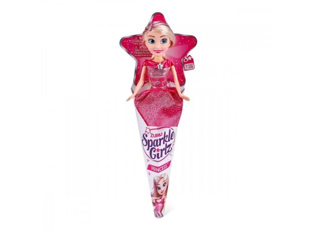 عروسک قیفی پرنسسی Sparkle Girlz مدل Princess با لباس سرخابی, تنوع: 24105 - Princess Red, image 3