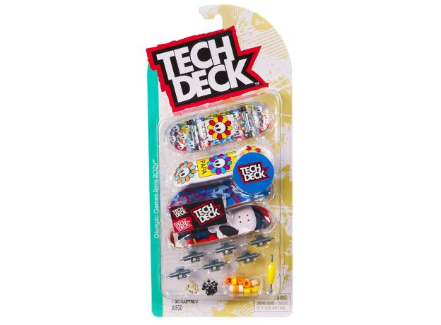 ست 4 تایی اسکیت انگشتی 96 میلی متری تک دک Tech Deck سری المپیک پاریس 2024 مدل Papa, image 