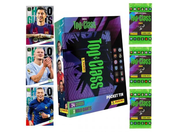 پک کارت فوتبالی با جعبه فلزی Top Class 2024 سری Pocket Tin ایتالیایی Panini مدل بنفش, تنوع: 8051708011470-Purple, image 2