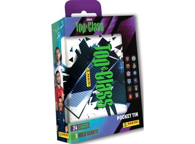 پک کارت فوتبالی با جعبه فلزی Top Class 2024 سری Pocket Tin ایتالیایی Paniniمدل آبی, تنوع: 8051708011470-Blue, image 
