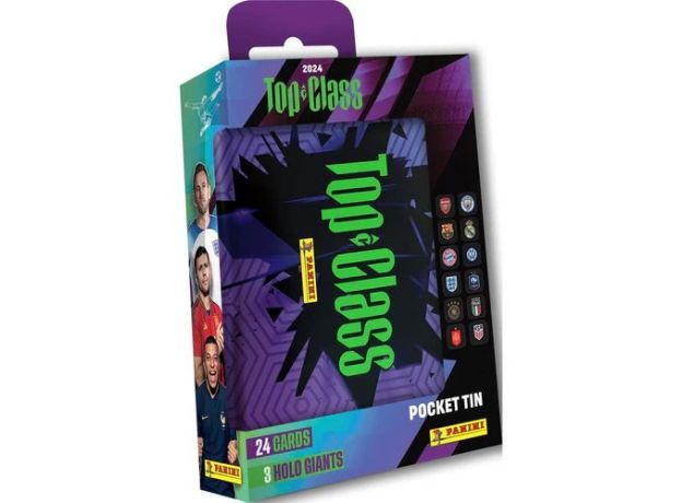 پک کارت فوتبالی با جعبه فلزی Top Class 2024 سری Pocket Tin ایتالیایی Panini مدل بنفش, تنوع: 8051708011470-Purple, image 