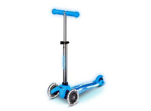 اسکوتر مینی دلوکس Micro آبی قطبی Plus درخشان با چرخ های چراغ دار, تنوع: MMD211-Artic Blue Plus, image 