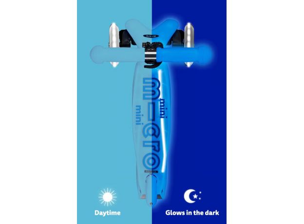 اسکوتر مینی دلوکس Micro آبی قطبی Plus درخشان با چرخ های چراغ دار, تنوع: MMD211-Artic Blue Plus, image 3