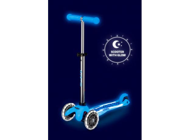 اسکوتر مینی دلوکس Micro آبی قطبی Plus درخشان با چرخ های چراغ دار, تنوع: MMD211-Artic Blue Plus, image 4