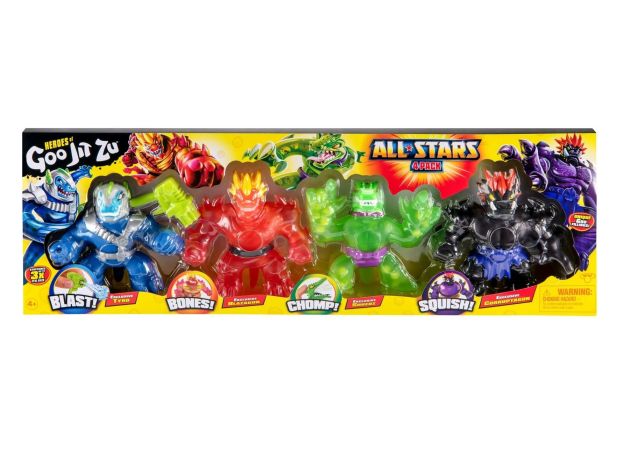 پک چهار تایی عروسک های فشاری گو جیت زو Goo Jit Zu سری All Stars, image 11