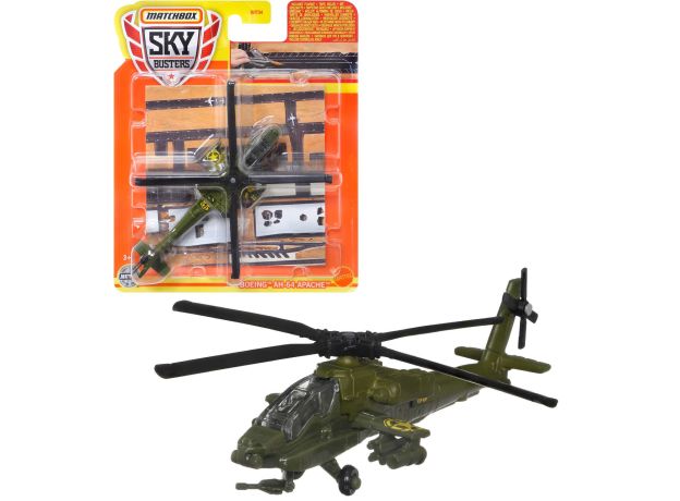 هلیکوپتر فلزی Match Box مدل Boeing AH-64 Apache, image 