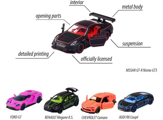 پک 5 تايی ماشين های فلزی Majorette مدل Light Racer, image 3