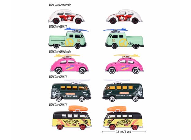 پک 5 تايی ماشين های فلزی Majorette مدل Volkswagen, image 2