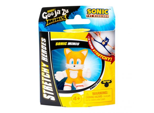 عروسک فشاری گو جیت زو Goo Jit Zu سریMinis Heroes  مدل مایلز تیلز پراور, تنوع: 42752-Miles Tails Prower, image 3