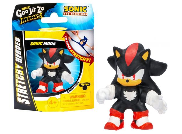 عروسک فشاری گو جیت زو Goo Jit Zu سریMinis Heroes  مدل شدو خارپشت, تنوع: 42752-Shadow the Hedgehog, image 