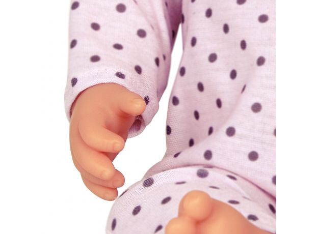 عروسک نوزاد 35 سانتی LullaBaby با لباس یاسی خال خالی, image 9