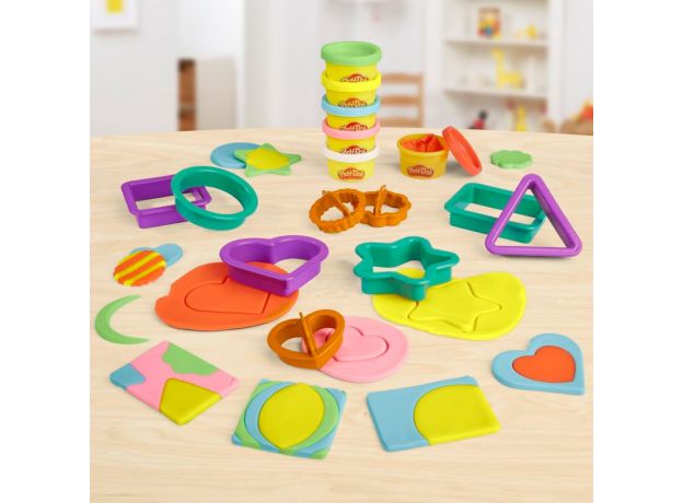 پک 6 تایی خمیربازی به همراه قالب اشکال Play Doh, تنوع: E8530-Shape, image 3