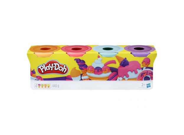 پک 4 تایی خمیربازی Play Doh (کرم - صورتی - آبی - بنفش), تنوع: B5517EU4-4 Colors Ice Cream, image 2