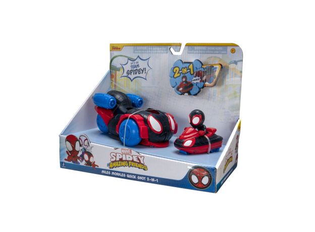 ماشین 2 در 1 Quick Shot مایلز مورالز Spidey and his Amazing Friends, image 25