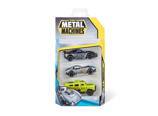 پک 3 تایی ماشین های فلزی Metal Machines مدل ماشین کلاسیک طوسی, تنوع: 6715-Gray, image 3