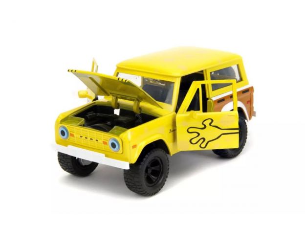 ماشین فلزی 1973 Ford Bronco و فیگور فلزی باب اسفنجی با مقیاس 1:24, image 4