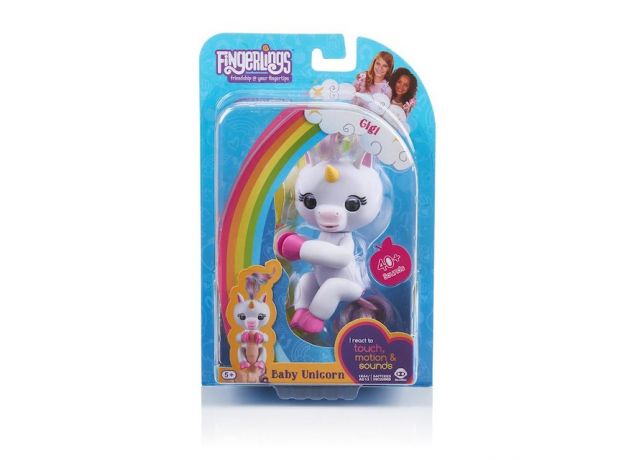 ربات اسب تک‌شاخ انگشتی فینگرلینگز Fingerlings Baby Unicorn مدل جیگی, image 