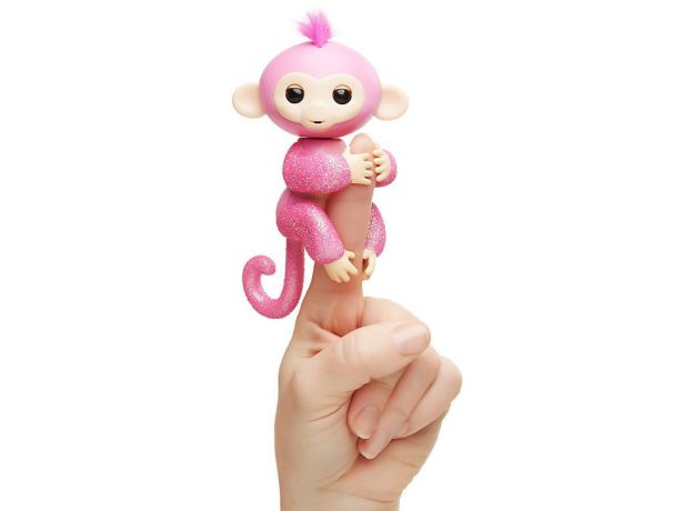 ربات میمون انگشتی درخشان فینگرلینگز Fingerlings Monkey Glitter مدل رز, image 