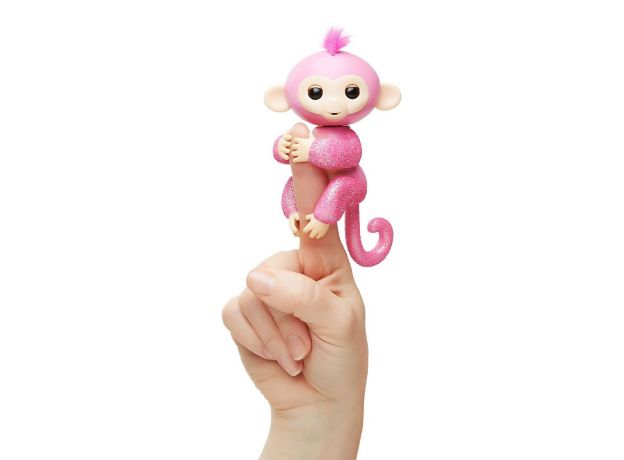 ربات میمون انگشتی درخشان فینگرلینگز Fingerlings Monkey Glitter مدل رز, image 3