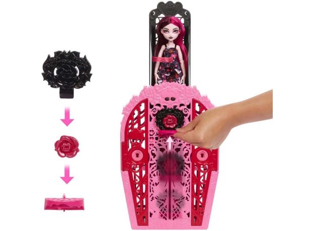 عروسک 30 سانتی رازآلود Monster High به همراه کمد و اکسسوری مدل Draculaura, image 2