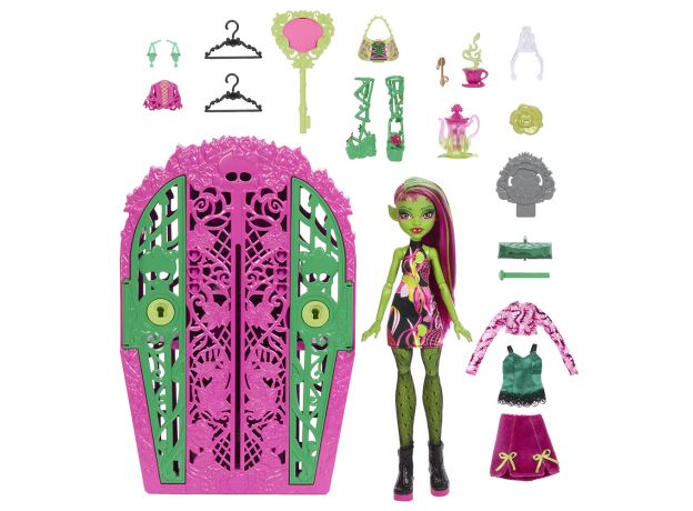 عروسک 30 سانتی رازآلود Monster High به همراه کمد و اکسسوری مدل Venus McFlytrap, image 2