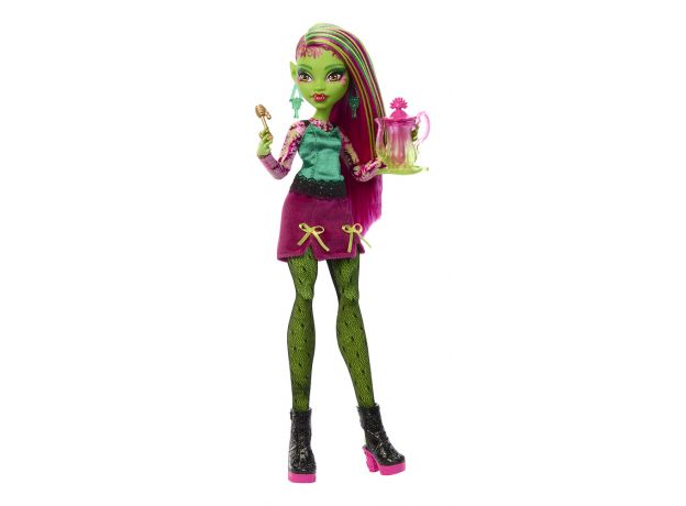 عروسک 30 سانتی رازآلود Monster High به همراه کمد و اکسسوری مدل Venus McFlytrap, image 7