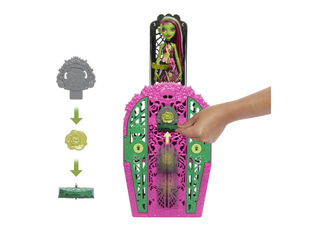عروسک 30 سانتی رازآلود Monster High به همراه کمد و اکسسوری مدل Venus McFlytrap, image 4
