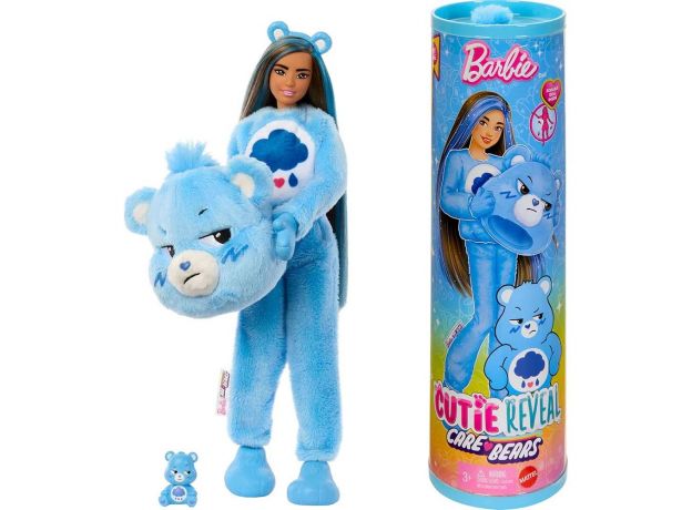 عروسک سورپرایزی Care Bears مدل خرس غرغرو همراه 10 سورپرایز, تنوع: JCN93-Grumpy Bear, image 